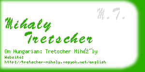 mihaly tretscher business card